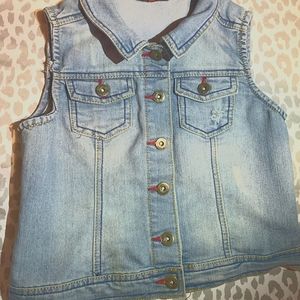 Small blue jean vest